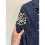 La Martina  button down shirt womens S navy embroidered polo argentina Photo 2