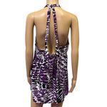 Cacique Swim by Purple Animal Print Halter Underwire Tankini Top Plus Size 42D Photo 3