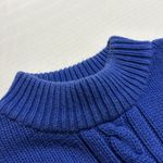 Liz Sport Vintage  womens size small Floral Knit pullover Sweater blue stitching Photo 9
