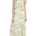 BCBGeneration  Floral Ruffle Halter Maxi Dress Women's XS Tropical Resort Beach Photo 0