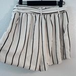 Forever 21 High Waist Black and White Striped Shorts Photo 2