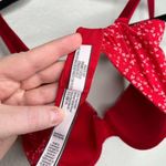 Victoria's Secret 32DDD Red & Pink Hearts Underwire Lined Demi Bra Photo 4