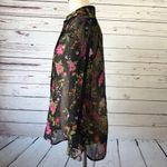 Kut From The Kloth XS Sheer Black Floral Shirt L/S Photo 1