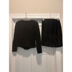 Vintage Black Genuine Leather 2pc Jacket Small & Skirt Size 4 Set Rock Grunge Photo 3