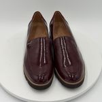 Vionic  Kensley Oxford Loafers SZ 6.5 Patent Leather Burgundy Preppy Academia Photo 2