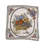 Visba Stoffels Swiss Silk Pocket Square Flower Wagon Vintage Hanker Photo 1