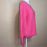 Talbots VTG Lambswool Blend Fisherman Cable Knit Sweater Sz M Pink Classic Prep Photo 5