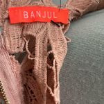 BANJUL 🌹NWT AKIRA  Turtleneck Mauve Lace Crop Top, Large Photo 3