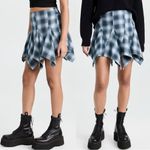 Free People Fairy Grunge 90s Xia Tartan Plaid Mini Skirt Size Medium Shark Bite Photo 5