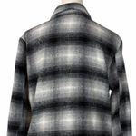 BB Dakota Steve Madden Women’s Size Medium Plaid Flannel Longline Shacket Coat Black Photo 7
