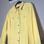 Charter Club  Light Yellow Denim Jacket Size XL NWT Photo 2