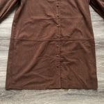 7 For All Mankind 7FAMK Brown Corduroy Shirt Mini Dress with Puffed Sleeves Large Photo 6