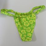 Kulani Kinis NWOT  Aloha Lime Ruched Thong Bikini Bottom Photo 3