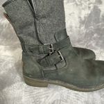 UGG  Boots Sz 8 Simmens Waterproof Black Leather Winter Ankle Sherpa Lined Winter Photo 13