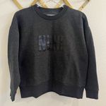 Madewell  Noir Appliqué Crewneck Sweater Small Photo 2