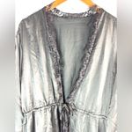 Avid Love XXL Elegant Satin n Lace Black Front Tie Chemise Photo 3