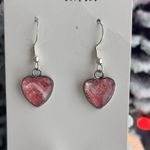 Handmade Acrylic Pour Heart Earrings Hypoallergenic Dangle Jewelry Holiday Gift Pink Photo 3