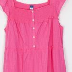 Old Navy Womens Smocked Tiered Midi Dress Size L Stretch Cottagecore Peasant Photo 2
