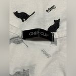 EUC Chip Clip Black and White Kitty Graphic Casual Tee size large Photo 8