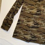 Caslon  Women's Embroidered Olive Green‎ Camo button up collared jacket size SM Photo 9