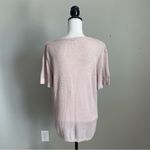 ZARA | Pink Loose Knit Lightweight Short Sleeve Top Sz L Photo 5