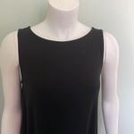 Eileen Fisher  sleeveless black jersey swing dress small Photo 2