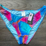 Wild Fable  Bikini Bottoms Tie Dye High Rise Cheeky XL Blue Pink Orange Photo 0