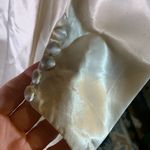 Antique Vintage Cream Satin and Lace Wedding Dress with Buttons Size XS White Photo 6