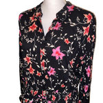 Free People Lighten Up Floral Long Sleeve Mini Ruffle Shirt Dress, Size Medium Photo 7