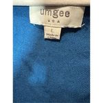Umgee bright teal embroidered mini dress sz L Photo 2