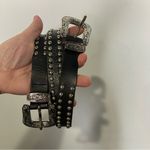 Idyllwind ‎ black studded leather double buckle belt women’s size XL western Photo 1