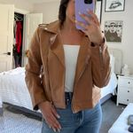 Light Brown Leather Jacket Size M Photo 0