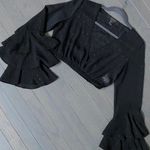 Forever 21 contemporary mesh crop top with bell sleeve Photo 3