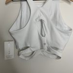 Athleta  Conscious Cut Out Crop D-DD Womens White New XL Photo 5