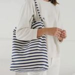 Baggu Duck Bag Stripe Canvas Tote Bag Photo 0