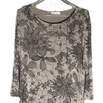 Bryn Walker  Irys‎ Black and Grey Stretch Jersey Floral Dress Sz XL Photo 3