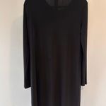 Norma Kamali  Black Midi Long Sleeve Dress Size Medium Photo 4