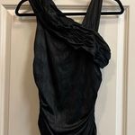 Grass Collection NWT!  Black Sleeveless Ruched Top - size M Photo 0