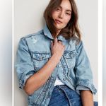 Old Navy NWT distressed pleated front jean jacket relaxed fit Size XL classic Photo 0