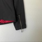 Harley Davidson Zip Up Motorcycle Biker Jacket Black/Red Lining Size Large Black Photo 9