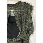 ALLSAINTS Hali Tamora Snake Print Mini Dress Khaki Green Sz 6 NWT Ruffles Lined Photo 13