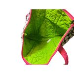 Buckhead Betties Adore-A-Ball Quilted Tote Bag With Pink Trim Green Lining NWT Photo 3