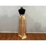Mori Lee Light Gold Satin Vintage VTG Halterneck Gown Dress 13/14 Photo 7