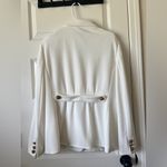 Gold and cream Blazer Structured Silhouette Business Wear White Size 14 Photo 1