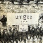 Umgee  Women's Sweater Chunky Knit Cowl‎ Neck Striped Pullover Cream Gray Small Photo 4