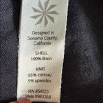 Athleta fold over waist linen navy blue front and back pockets pull on skirt Photo 5