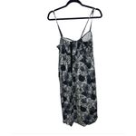 Free People Size 12 Blue Floral Print Sweetheart Neck Wrap Skirt Midi Dress Photo 1