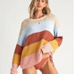 Billabong Lost Paradise Striped Long Sleeve Oversized Women’s Sweater size Lrg Photo 1