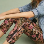 Anthropologie  chino tropical floral relax fit tuxedo striped‎ pants size 27 Photo 0