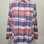 Old Navy  White Plaid Combo Classic Pocket Button Down Size Large Photo 1